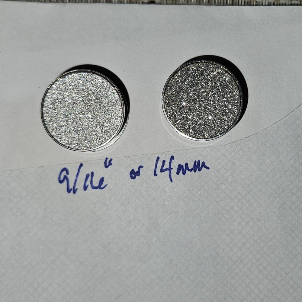 Silver Glitter Plug Earrings